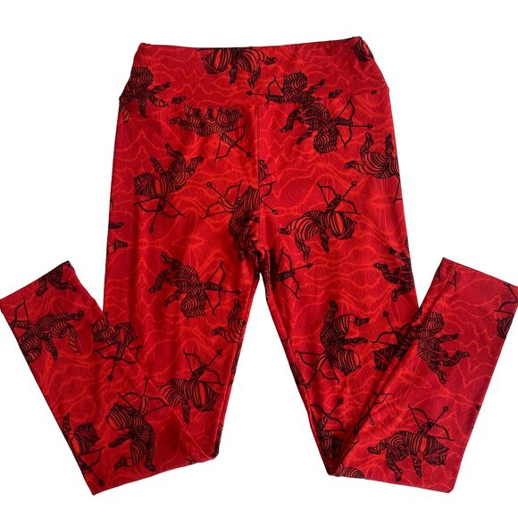 Lularoe VALENTINES DAY CUPID OS One Size Leggings - Picture 2 of 5